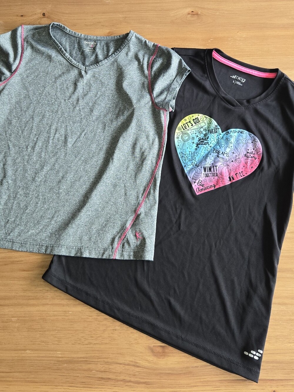 bcg + danskin now | girls l | activewear shirt bundle (2)